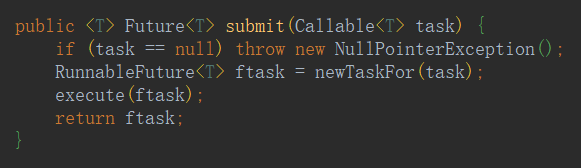 submit(Callable task)方法